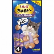 ИНАБА INABA CIAO Churu Bee Лакомство для кошек Запеченные трубочки с пюре Курица и желтый тунец/1 шт