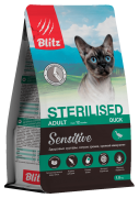 БЛИТЦ BLITZ Sensetive сухой корм для стерилизованных кошек утка