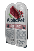 АЛЬФАПЕТ MONOPROTEIN Консервы для Кошек мясные кусочки из Утки в соусе 80г