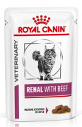 Royal Canin  Renal  пауч 85 гр для кошек при почечной недостаточности с Говядиной в соусе