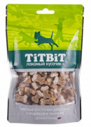 ТИТБИТ Лакомство для собак Косточки мясные для собак с индейкой и творогом