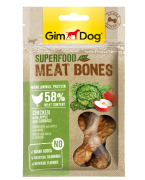ДЖИМ ДОГ GimDog Дополнительный корм (лакомство) для собак Мясные косточки из курицы с яблоком и капустой