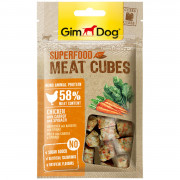 ДЖИМ ДОГ GimDog Дополнительный корм (лакомство) для собак Мясные кубики из курицы с морковью и шпинатом