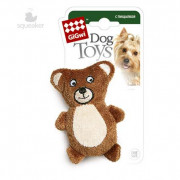 ГИГВИ GIGWI Игрушка для собак DOG TOYS Мишка плоский с пищалкой, 9 см (арт. 75023)