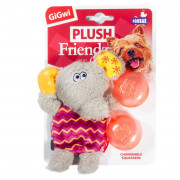 ГИГВИ GIGWI Игрушка для собак PLUSH FRIENDZ Слоник с 2-мя пищалками, 13 см (арт.75302)