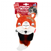 ГИГВИ GIGWI Игрушка для собак PLUSH FRIENDZ Лиса с пищалкой (внутри кольцо), 19 см (арт.75402)