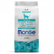 МОНЖ SUPERPREMIUM CAT Sterilised Monoprotein Merluzzo сухой корм для стерилизованных кошек с Треской 1,5 кг