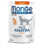 МОНЖ MONOPROTEIN CAT пауч 85 гр Pate Anatra паштет для взрослых кошек Утка