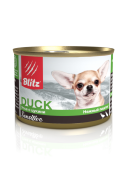 БЛИТЦ BLITZ Sensitive консервы для собак мелких пород всех возрастов Утка с цукини