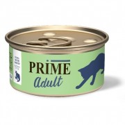 ПРАЙМ PRIME Adult консервы для взрослых кошек Тунец с кальмаром в собственном соку/ 70 гр
