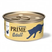 ПРАЙМ PRIME Adult консервы для взрослых кошек Курица паштет/ 75 гр