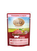 NATURE’S TABLE пауч 85 гр для взрослых кошек Говядина в соусе