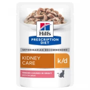 ХИЛЛС Prescription Diet K/D пауч для кошек с почечной недостаточностью с Лососем/ 85 гр