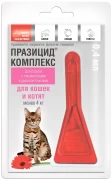 АПИСЕННА ПРАЗИЦИД-КОМПЛЕКС Антипаразитарный препарат для кошек и котят до 4х кг, капли на холку/ 1 шт
