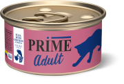 ПРАЙМ PRIME Adult консервы для взрослых кошек Тунец с курицей и папайей в собственном соку/ 85 гр