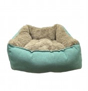 СВ Лежак-диван с бортами MERLE PETS, 60*55*25 см, рогожка/мех
