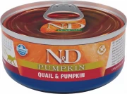 ФАРМИНА N&D Pumpkin Cat Quail & Pumpkin беззерновые консервы для взрослых кошек Перепел и Тыква/ 80 гр