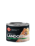ЛАНДОР (LANDOR) консервы для собак мелких пород паштет Кролик со шпинатом 200 гр