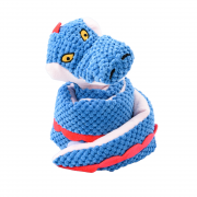 МИСТЕР КРАНЧ (Mr.Kranch) Игрушка для собак "Змейка" с карманами под лакомство 96 см синяя