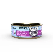 БЕСТ ДИННЕР BEST DINNER Exclusive Vet Profi URINARY консервы для стерилизованных кошек цыпленок с телятиной и клюквой в желе 100 гр
