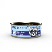 БЕСТ ДИННЕР BEST DINNER Exclusive Vet Profi Renal консервы для кошек Перепелка с рисом 100 гр