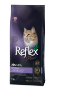 Рефлекс Плюс Reflex PLUS Adult Cat Food Skin Care сухой корм для кошек для здоровой кожи с лососем