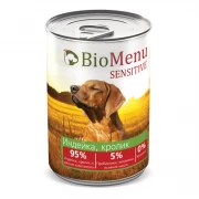 БиоМеню BioMenu Консервы для собак с индейкой и кроликом 410г