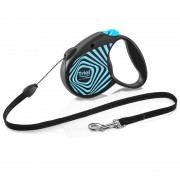 ТРИОЛ Поводок-рулетка  Flexi Life Geometry Blue M 5м до 20кг, трос
