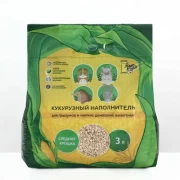 ЗОЛОТОЙ КОТ Наполнитель Кукурузный для Грызунов и мелких домашних животных (средняя крошка) 3л