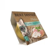 БЕСТ ДИННЕР BEST DINNER Holistic консервы для стерилизованных кошек Мясные волокна в желе "Индейка с кальмарами" 75г