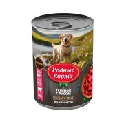 РОДНЫЕ КОРМА консервы для собак Телёнок с рисом по-Кубански
