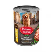 РОДНЫЕ КОРМА консервы для собак Птица с потрошками в желе по-Московски