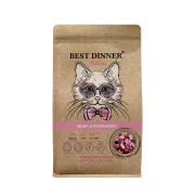 БЕСТ ДИННЕР BEST DINNER Holistic Hypoallergenic Adult Sterilised Cat BEEF&ROSEMARY гипоаллергенный сухой корм для стерилизованных кошек склонных к аллергии и проблемам с пищеварением с Говядиной и розмарином