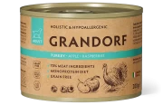 ГРАНДОРФ GRANDORF Консервы для собак паштет из индейки с яблоком и малиной 200г