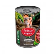 РОДНЫЕ КОРМА консервы для собак Баранина с потрошками в желе по-восточному 