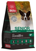 БЛИТЦ BLITZ Sensetive Senior сухой корм для собак старше 7 лет 1,8кг