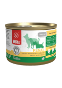 БЛИТЦ BLITZ Dog Vetline Renal Консервы для собак при хронической почечной недостаточности с индейкой 200г