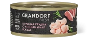 ГРАНДОРФ GRANDORF Fresh Консервы для кошек Куриная грудка с утиным филе в желе 70 гр