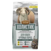 ДЕРЕВЕНСКИЕ ЛАКОМСТВА Холистик Премьер сухой корм для кошек крупных пород с ягненком