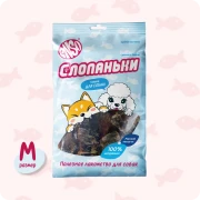 ЭНСО (ENSO) Слопаньки лакомство для собак - хрустящие кубики из кожи дикого лосося размер М/40г