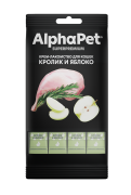 АЛЬФАПЕТ Superpremium Крем-лакомство для кошек с кроликом и яблоком 4шт*12г