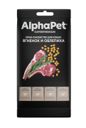 АЛЬФАПЕТ Superpremium Крем-лакомство для кошек с ягненком и облепихой 4шт*12г