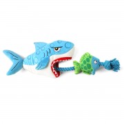 ТРИОЛ ГИГВИ Игрушка для собак Акула с рыбой на веревке 51 см арт.85068