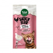 ТРИОЛ Лакомство для кошек "Крем из курицы с креветкой", 40г, серия SNACK BAR