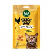 ТРИОЛ Лакомство для кошек "Мини-роллы с начинкой из курицы с сыром", 40г, серия SNACK BAR