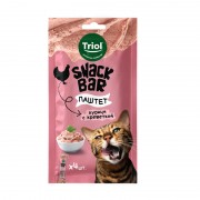 ТРИОЛ Лакомство для кошек "Паштет из курицы с креветкой", 40г, серия SNACK BAR