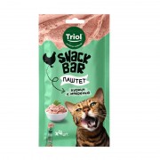 ТРИОЛ Лакомство для кошек "Паштет из курицы с макрелью", 40г, серия SNACK BAR