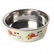 ТРИОЛ СОЮЗМУЛЬТФИЛЬМ Миска для животных металлическая на резинке "Сосиска дружбы", 0.25л