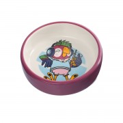 ТРИОЛ СОЮЗМУЛЬТФИЛЬМ Миска для мелких животных керамическая "Попугай на чиле", 0.1л