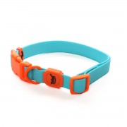 ТРИОЛ Ошейник из биотана "Лазурный апельсин" L, голубой, 25*450-680мм